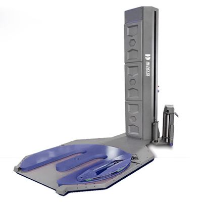 মডেল ই/এম টাইপ টার্নটেবল সম্পূর্ণ স্বয়ংক্রিয় প্যালেট প্যাকেজিং মেশিন