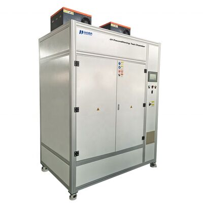 ইউভি প্রি-কন্ডিশনিং টেস্টিং চেম্বার সোলার প্যানেল অতিবেগুনি রশ্মি ক্ষতি সংবেদনশীলতা পরীক্ষার সরঞ্জাম মেশিন ইউভি প্রি ট্রিটমেন্ট পরীক্ষক