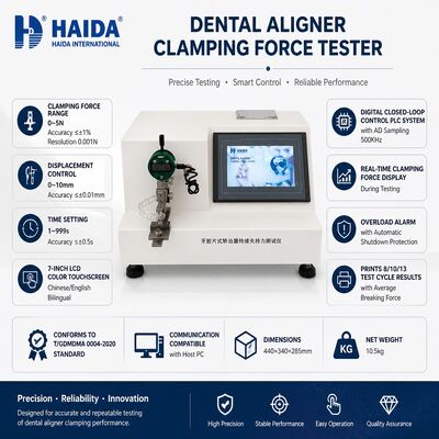 Dental Aligner Clamping Force Tester Clear Aligner Testing Machine Equipment Orthodontic Force Gauge 0.001N Resolution Precision